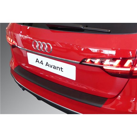 Protection de seuil arrière (ABS) sur mesure pour Audi A4 Avant S-Line & S4 Avant Facelift 2019- Noir