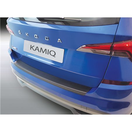 Protection de seuil arrière (ABS) sur mesure pour Skoda Kamiq 2019- Noir