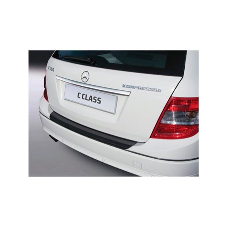 Protection de seuil arrière (ABS) sur mesure pour Mercedes Classe-C W204 Kombi 2007-2011 (excl. AMG) Noir