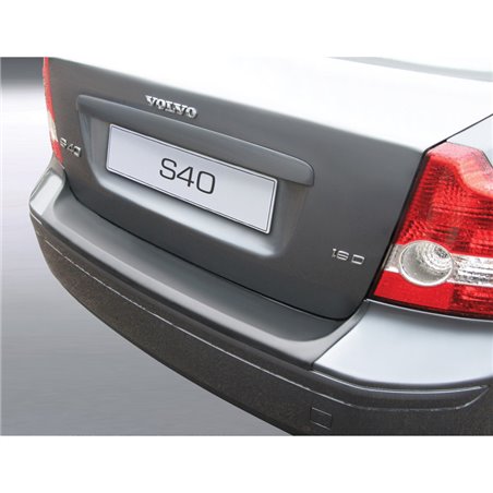 Protection de seuil arrière (ABS) sur mesure pour Volvo S40 2004-2007 Noir