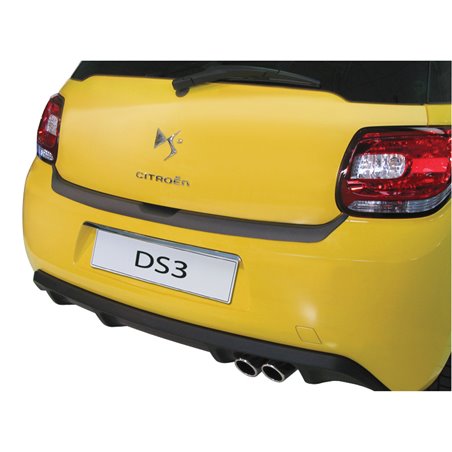 Protection de seuil arrière (ABS) sur mesure pour Citroën DS3 2010-2019 Noir