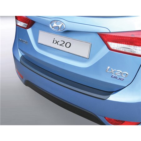 Protection de seuil arrière (ABS) sur mesure pour Hyundai ix20 2010- Noir