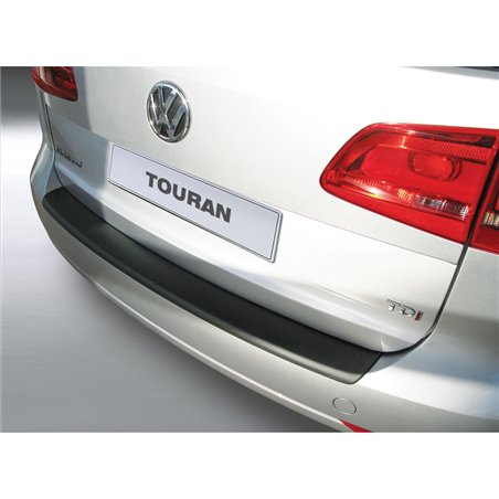 Protection de seuil arrière (ABS) sur mesure pour Volkswagen Touran 2010-2015 Noir