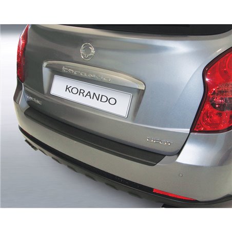 Protection de seuil arrière (ABS) sur mesure pour SsangYong Korando 2011-2019 Noir