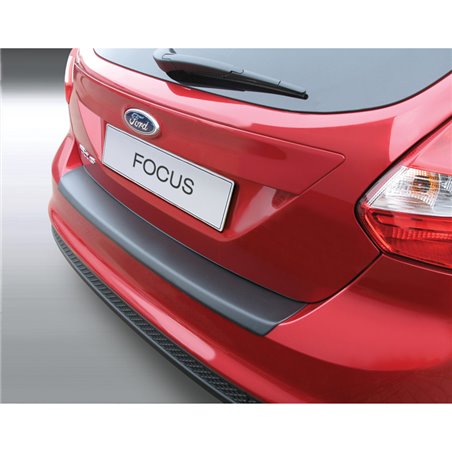 Protection de seuil arrière (ABS) sur mesure pour Ford Focus 5 portes 2012-2015 Noir