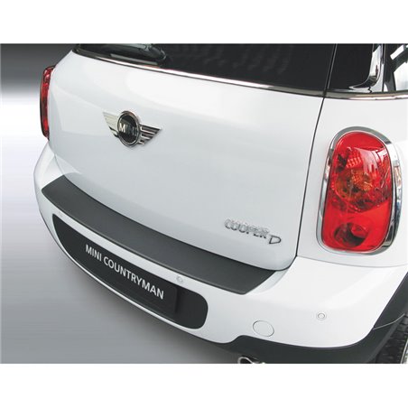 Protection de seuil arrière (ABS) sur mesure pour Mini Countryman R60 2010-2016 Noir