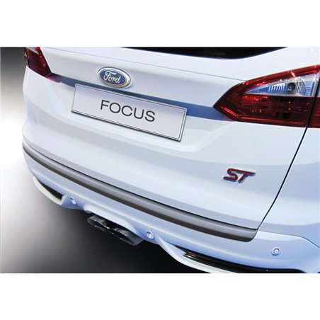 Protection de seuil arrière (ABS) sur mesure pour Ford Focus Estate/Combi 2012-2018 Noir