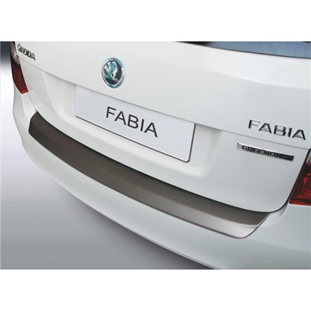 Protection de seuil arrière (ABS) sur mesure pour Skoda Fabia combi 2010-2014 Noir