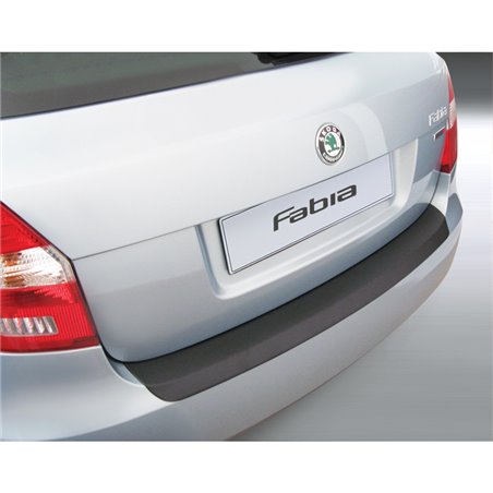 Protection de seuil arrière (ABS) sur mesure pour Skoda Fabia 5 portes 2010-2014 Noir