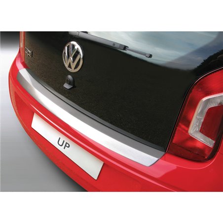 Protection de seuil arrière (ABS) sur mesure pour Volkswagen Up! 2011-6/2016 Look 'Alu Brossé'