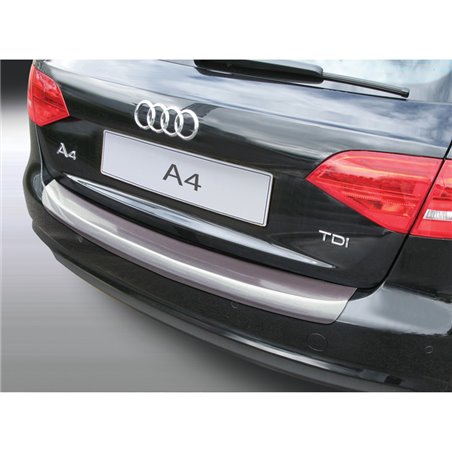 Protection de seuil arrière (ABS) sur mesure pour Audi A4 Avant 2012-2015 (excl. S4) Look 'Alu Brossé'