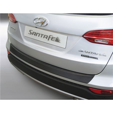 Protection de seuil arrière (ABS) sur mesure pour Hyundai Santa FE 2012-2015 Noir