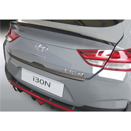 Protection de seuil arrière (ABS) sur mesure pour Hyundai i30/i30N Fastback 2018-2020 Noir