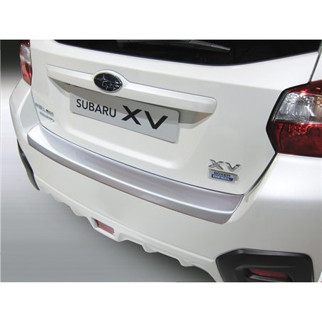 Protection de seuil arrière (ABS) sur mesure pour Subaru XV 2012-2017 Noir