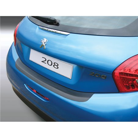 Protection de seuil arrière (ABS) sur mesure pour Peugeot 208 3/5 portes 2012-2019 Noir