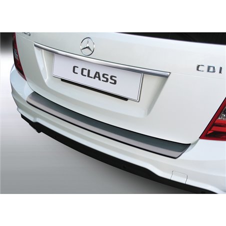 Protection de seuil arrière (ABS) sur mesure pour Mercedes Classe-C W204 Estate 2011-2014 Noir