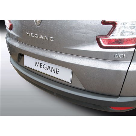 Protection de seuil arrière (ABS) sur mesure pour Renault Megane Grandtour 2009-2016 Noir