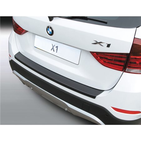 Protection de seuil arrière (ABS) sur mesure pour BMW X1 Sport/X-Line 2012-2015 Noir