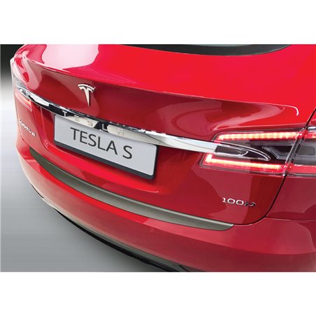 Protection de seuil arrière (ABS) sur mesure pour Tesla Model S 2012- Noir