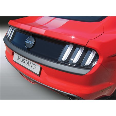 Protection de seuil arrière (ABS) sur mesure pour Ford Mustang 2015- 'Large' Noir