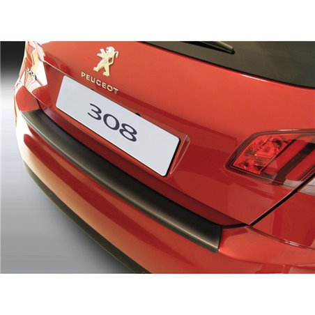 Protection de seuil arrière (ABS) sur mesure pour Peugeot 308 HB 5 portes 2014-2021 Noir