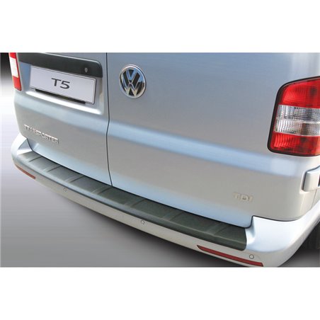 Protection de seuil arrière (ABS) sur mesure pour Volkswagen T5 Caravelle/Multivan 2012-2015 'Ribbed' (pour pare-chocs avec pein