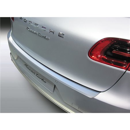 Protection de seuil arrière (ABS) sur mesure pour Porsche Macan 4/2014- Look 'Alu Brossé'