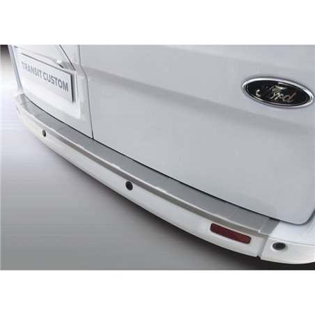 Protection de seuil arrière (ABS) sur mesure pour Ford Transit/Tourneo Custom 2014- Argent