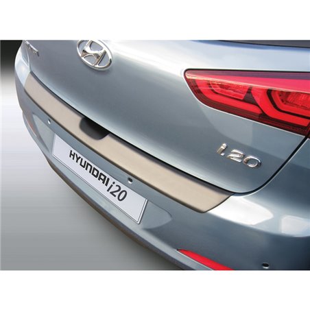 Protection de seuil arrière (ABS) sur mesure pour Hyundai i20 5 portes 11/2014-6/2018 Noir