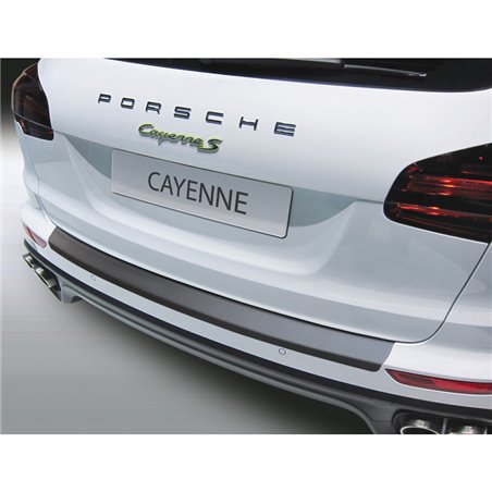 Protection de seuil arrière (ABS) sur mesure pour Porsche Cayenne 2014-2017 Noir