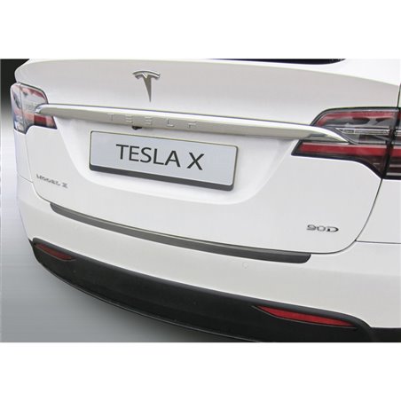 Protection de seuil arrière (ABS) sur mesure pour Tesla Model X 2016- Noir