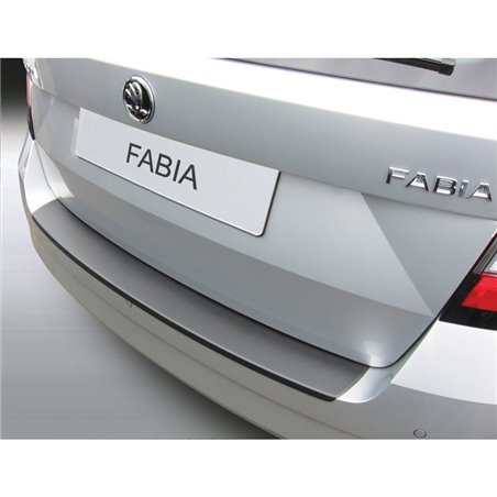 Protection de seuil arrière (ABS) sur mesure pour Skoda Fabia III Combi 11/2014-08/2021 Noir