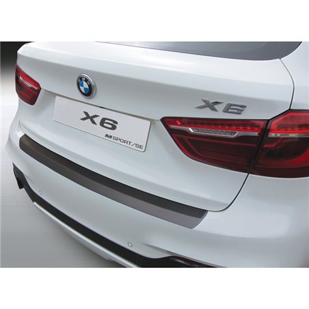 Protection de seuil arrière (ABS) sur mesure pour BMW X6 F16 M-Sport/SE 2015-2019 Noir