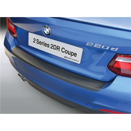 Protection de seuil arrière (ABS) sur mesure pour BMW Série 2 F22 Coupe 'M-Sport' & M235i 4/2014- & Convertible 3/2015- Noir