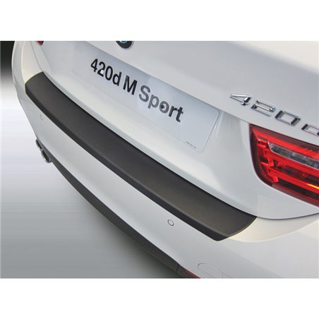 Protection de seuil arrière (ABS) sur mesure pour BMW Série 4 F36 Gran Coupe 4/2014- 'M-Sport' Noir