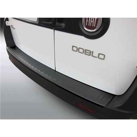 Protection de seuil arrière (ABS) sur mesure pour Fiat Doblo & Opel Combo 12/2014- Noir