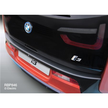 Protection de seuil arrière (ABS) sur mesure pour BMW i3 2014-2017 Noir