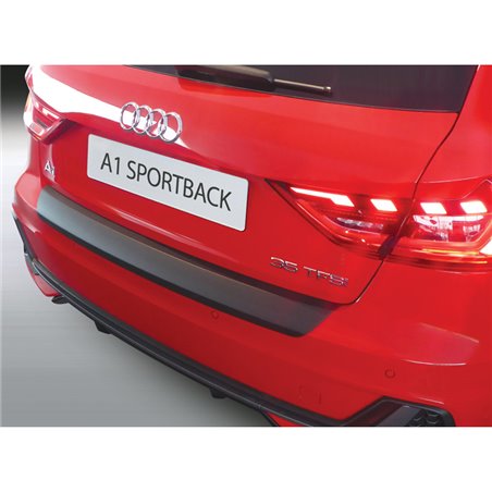 Protection de seuil arrière (ABS) sur mesure pour Audi A1 (GB) Sportback S-Line 2018- Noir