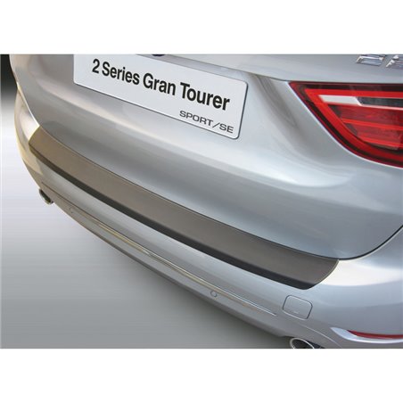 Protection de seuil arrière (ABS) sur mesure pour BMW Série 2 F46 Gran Tourer SE/Sport/Luxury 6/2015- Noir