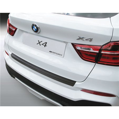 Protection de seuil arrière (ABS) sur mesure pour BMW X4 F26 'M' Sport 2014-2018 Noir