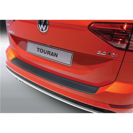 Protection de seuil arrière (ABS) sur mesure pour Volkswagen Touran 9/2015- Noir