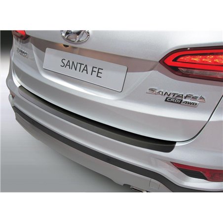 Protection de seuil arrière (ABS) sur mesure pour Hyundai Santa Fe 9/2015-8/2018 Noir