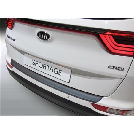 Protection de seuil arrière (ABS) sur mesure pour Kia Sportage IV 2016-2018 Noir