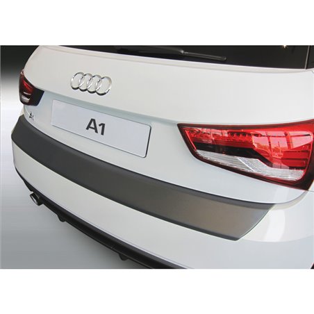 Protection de seuil arrière (ABS) sur mesure pour Audi A1 S-Line & S1 Facelift 1/2015-10/2018 Noir