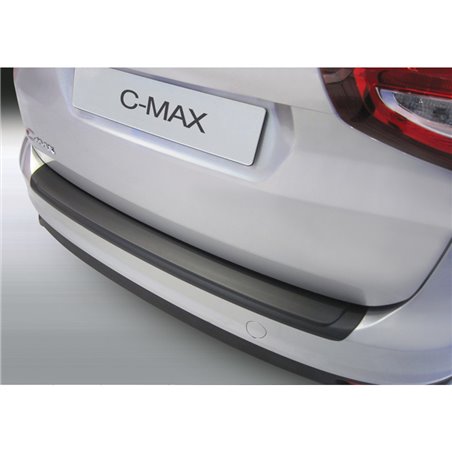 Protection de seuil arrière (ABS) sur mesure pour Ford C-Max 2015-2019 Noir