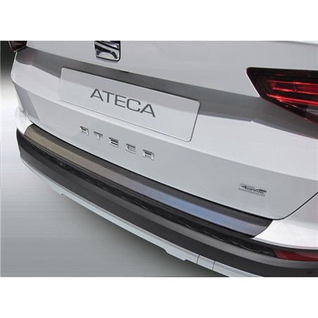 Protection de seuil arrière (ABS) sur mesure pour Seat Ateca 7/2016- Noir