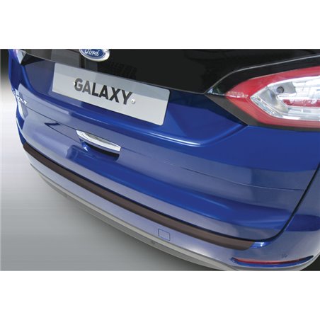 Protection de seuil arrière (ABS) sur mesure pour Ford Galaxy 9/2015- Noir 'Ribbed'