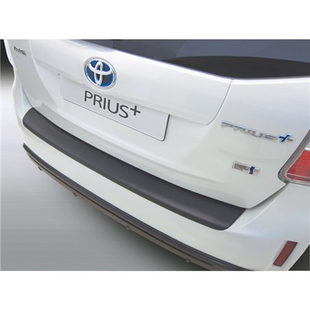 Protection de seuil arrière (ABS) sur mesure pour Toyota Prius 2/2015- 'Ribbed' Noir