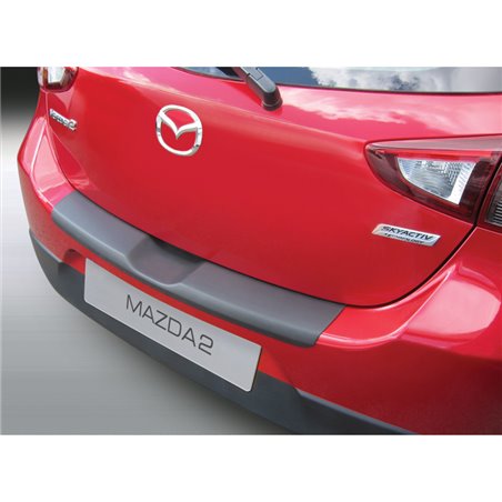 Protection de seuil arrière (ABS) sur mesure pour Mazda 2 3/5-portes 2015- Noir