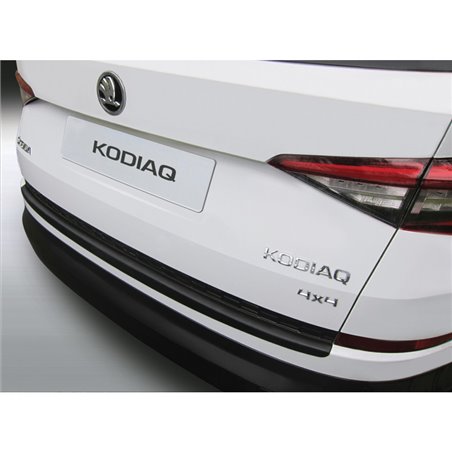 Protection de seuil arrière (ABS) sur mesure pour Skoda Kodiaq 2017-6/2021 Noir